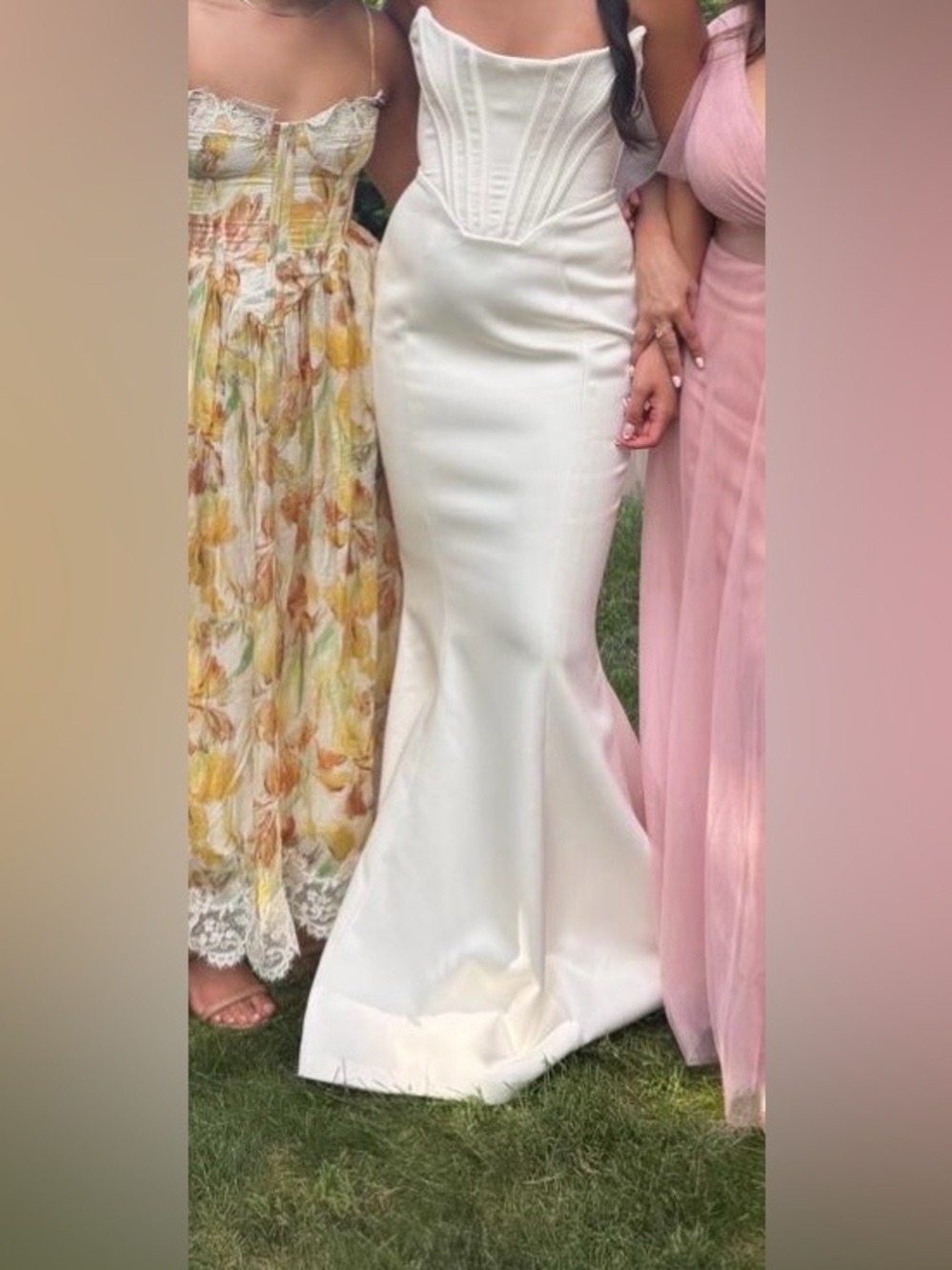 House of CB Strapless Ivory Mermaid Gown - Picture 4 of 5